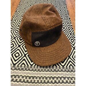 Flipside Hats Tan Chocolate Brown Snap Back 5 Panel Baseball Cap Hat Adjustable